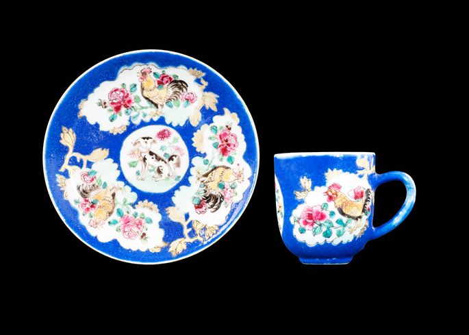 GG: Chinese export porcelain famille rose cup and saucer | MasterArt